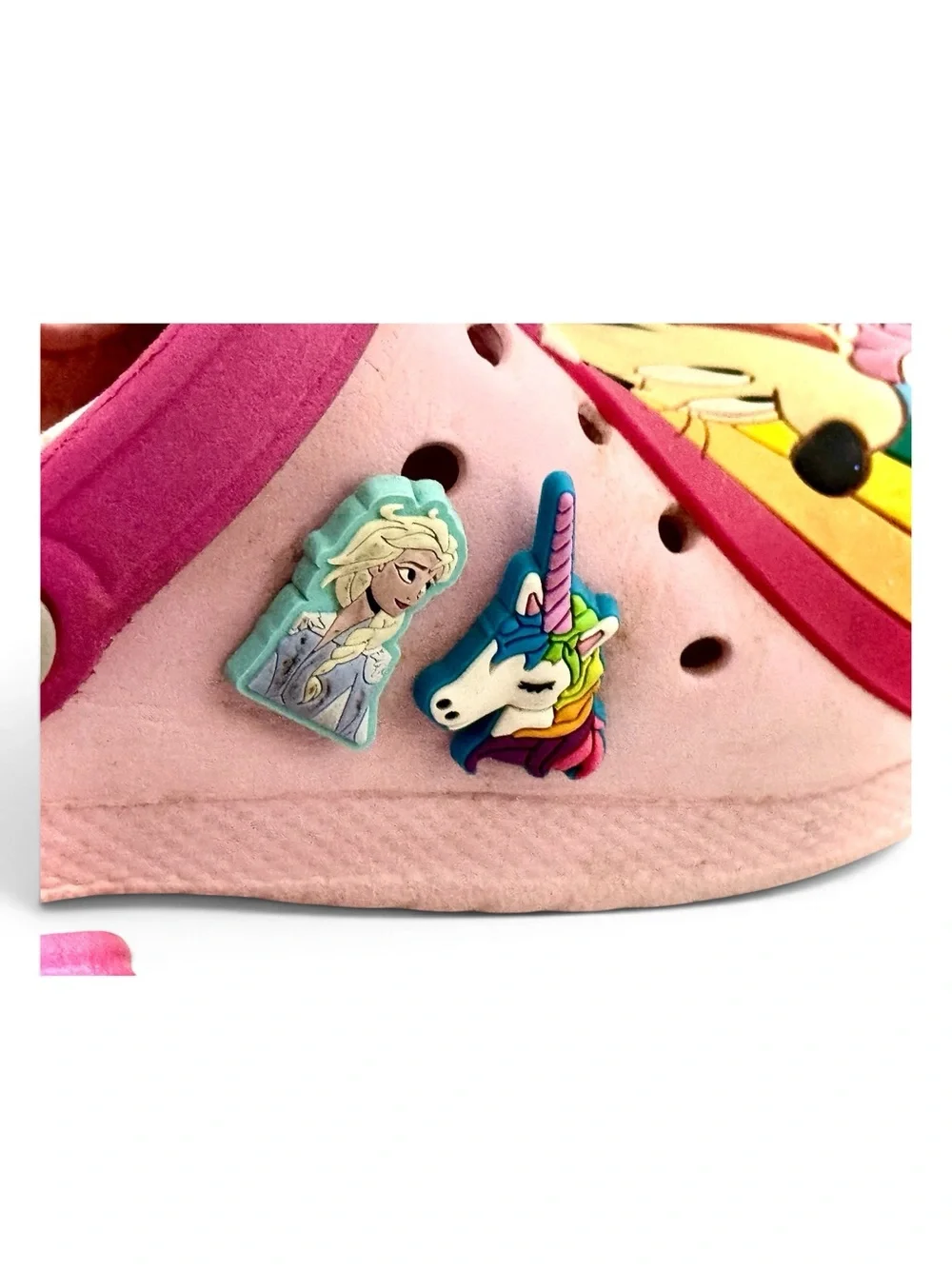 Minnie Mouse Rainbow Crocs With Croc Decorative Charms